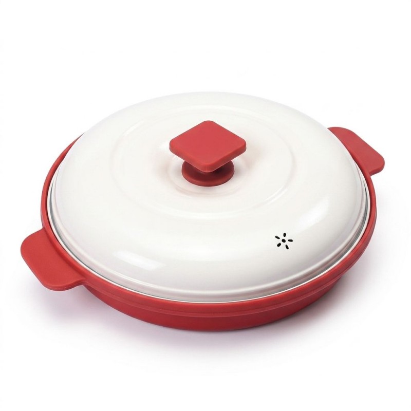 Olla saludable para parrilla de cocción múltiple para microondas con bajo contenido de aceite