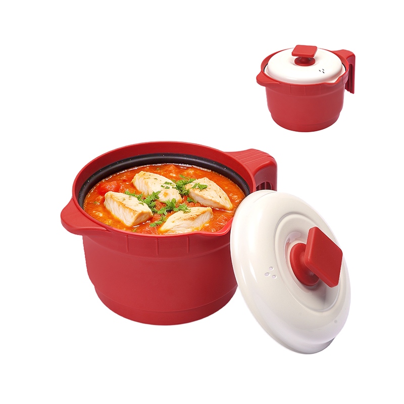 Redondo con tapa de cristal Microondas Grill Multi-Olla