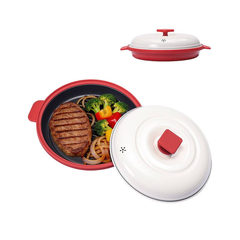 Parrilla para microondas con temperatura controlable, olla múltiple